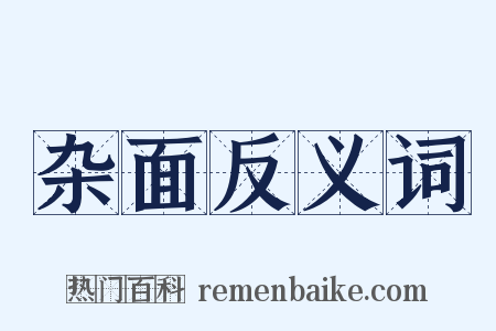杂面反义词是什么意思的图片